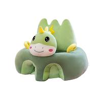Housse de siège de sol pour bébé pour apprendre à s'asseoir, housse de chaise longue en forme d'animaux mignons pour bébé (housse uniquement), Vert dinosaure, 40cm*55cm*55cm