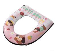 Housse de siège de toilette, avec désodorisant, fermeture éclair d'aromathérapie, matériau PU imperméable, lavable et propre, doux pour la peau pour la maison et la salle de bain (D)