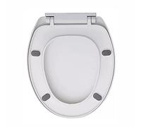 Housse de siège de toilette blanc brillant - Fixation sur le dessus pour un nettoyage facile, idéale pour les salles de bains et les toilettes, taille D, durable et élégante, installation rapide