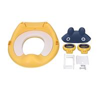 Housse de Siège de Toilette Chaude, Douce, Lavable, Antidérapante, Coussin de Remplacement pour Siège de Toilette, Convient à la Plupart des Tailles D'abattants de Toilettes pour Salle de(Jaune)