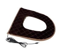 Housse De Siège De Toilette Chauffante - Réchauffeur Réglable À 5 Niveaux | Coussin De Siège Électrique Avec Minuterie, Coussin De Salle De Bain Chauffant Doux, Accessoire De Toilette Chaud Pour