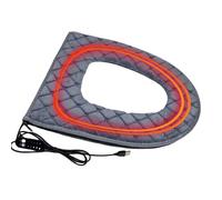 Housse de siège de toilette chauffante - Tapis chauffant réglable sur 5 niveaux - Chauffe-siège de toilette avec minuterie - Design enfichable pour les soins matinaux des personnes âgées dans la salle