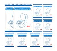 Housse de siège de toilette de salle de bain, couvercles de siège de toilette pour | Doublure de pot épaissie imperméable portable 10x,Mat à emporte non tissé individuel Coussin de siège de toilette e