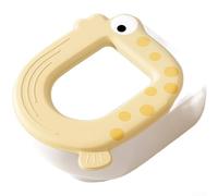 Housse de siège de toilette en EVA avec couverture complète pour garantir la stabilité sur les surfaces de siège de toilette en forme de V et en forme de U (jaune)