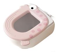 Housse de siège de toilette en EVA avec couverture complète pour garantir la stabilité sur les surfaces de siège de toilette en forme de V et en forme de U (poudre)