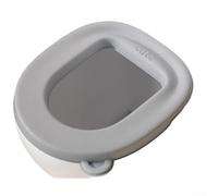 Housse de siège de toilette en EVA - Matériau imperméable - Dos adhésif - Doux pour la peau - Pour sièges standard en forme de U O V - 37 x 40 cm ou 18 x 26 cm - Plusieurs couleurs (gris)
