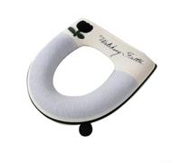 Housse de siège de toilette en velours épais - Lavable et réutilisable - Rembourrage avec fermeture éclair pour plus de confort - 37 x 43 cm - Plusieurs couleurs - Confortable - Facile à installer