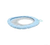 Housse de siège de toilette extensible douce et chaude - Coussin lavable pour siège de toilette - Tapis de toilette en forme de O U V (bleu avec gris B)