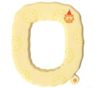 Housse de siège de toilette hygiénique avec poignée pour une installation | Texture élastique et résistante, design lavable, empêche le transfert de moisissure, options jaune, rose, bleu