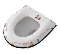 Housse de siège de toilette imperméable avec fermeture éclair, double face en polyuréthane souple pour sièges standard en forme de O/V/U, 42 x 38 cm (C)