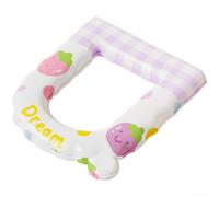 Housse de siège de toilette imprimée chaude imperméable EVA souple antidérapante facile à installer pour toilettes de type O U 40 x 38 cm F