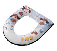 Housse de siège de toilette, lot avec désodorisant, fermeture éclair d'aromathérapie, matériau PU imperméable, lavable et propre, doux pour la peau pour la maison et la salle de bain (B)