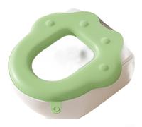 Housse de siège de toilette pour toilettes standard, EVA imperméable et surface douce au toucher, facile à installer avec dos adhésif, s'adapte à la plupart des sièges de salle de bain, 40 x 38 cm (A)