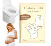 Housse de siège de toilette - Protecteur de cuvette portable, drap hygiénique jetable, solution compacte antidérapante | Matériau écologique avec des caractéristiques d'élimination faciles pour des to