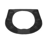 Housse de Siège de Toilette Universelle, en Silicone Doux et Antidérapant, Lavable pour Un Usage Quotidien, 39,5x34cm (Gray)