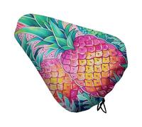 Housse de siège de vélo avec trois gros ananas - Extra douce et confortable - Protection contre la pluie et le soleil - Résistante à la poussière - Pour vélo de ville et VTT