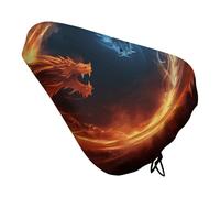Housse de siège de vélo Fire And Ice Dragons pour homme et femme - Imperméable - Coussin de siège de vélo réglable pour vélo en plein air