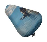 Housse de siège de vélo Lac Genève Suisse - Imperméable à l'eau et à la poussière - Coussin de selle de vélo doux avec cordon de serrage - Pour homme et femme