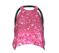 Housse de siège de voiture à paillettes roses scintillantes pour bébé, multi-usages, respirante, pour maman, poussette douce, pare-soleil pour nouveau-né, cadeau de fête prénatale