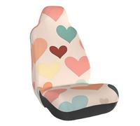 Housse de siège de voiture colorée en forme de cœur pour Saint-Valentin, ajustement universel, pour berline, SUV, camion
