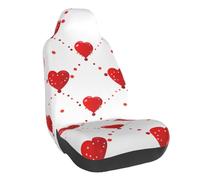 Housse de siège de voiture de Saint-Valentin - Cœur rouge - Élastique - Ajustement universel - Pour berline, SUV, camion