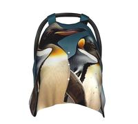 Housse de siège de voiture élégante pour bébé, motif pingouin, multi-usages, respirante, couverture d'allaitement pour maman, poussette douce, pare-soleil pour nouveau-né cadeau de douche