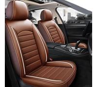 Housse de Siège de Voiture en Cuir pour Hyundai i10 i-10 / i10 N Line 2000-2023, Housse Siege Quatre Saisons Respirantes Antidérapantes Sièges Avant et Arrière,Brown