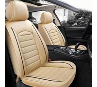 Housse de Siège de Voiture en Cuir pour Hyundai i20 N 5-Door BC3 GB PB 2009-2026, Housse Siege Quatre Saisons Respirantes Antidérapantes Sièges Avant et Arrière,Beige