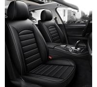 Housse de Siège de Voiture en Cuir pour Kia Picanto 3-Door JA TA SA 2004-2024, Housse Siege Quatre Saisons Respirantes Antidérapantes Sièges Avant et Arrière,Black