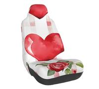 Housse de siège de voiture en forme de cœur rose pour Saint-Valentin, ajustement universel, pour berline, SUV, camion