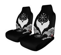Housse de Siège de Voiture, Impression 3D Mythologie Viking Protecteurs D'accessoires de Véhicule Ornements Nordiques Adaptation Universelle à la Voiture, au Camion et au SUV ( Color : Car seat cover