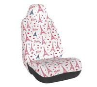 Housse de siège de voiture imprimée Paris Eiffel rose, housses de siège avant pour SUV, camions, accessoires de protection de siège de voiture pour homme et femme