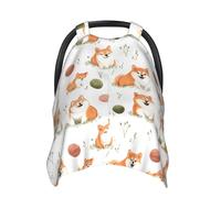 Housse de siège de voiture pour bébé avec imprimé balle de fil mignon - Housse d'allaitement, housse d'allaitement, housse de poussette, auvent multi-usage pour siège auto pour bébé, garçons et filles