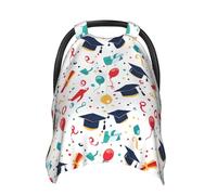 Housse de siège de voiture pour bébé avec imprimé ballon de remise de diplôme, housse d'allaitement, housse d'allaitement, housses de poussette, auvent multi-usage pour siège auto pour bébé, garçons