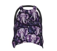 Housse de siège de voiture pour bébé, motif éléphant mignon dessin animé, multi-usages, respirant, couverture d'allaitement pour maman, poussette douce, pare-soleil pour nouveau-né cadeau de fête