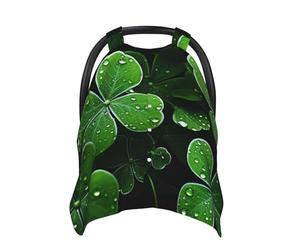 Housse de siège de voiture pour bébé, motif feuilles de la Saint-Patrick, multi-usage, respirante, pour maman, poussette, soleil, cadeau de fête prénatale