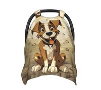 Housse de siège de voiture pour bébé, motif os de chien de dessin animé, multi-usages, respirante, pour maman, poussette douce, pare-soleil pour nouveau-né