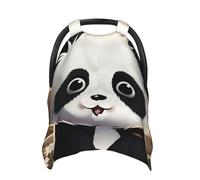 Housse de siège de voiture pour bébé - Motif panda mignon - Multi-usage - Respirante - Pour maman - Douce - Pour poussette - Cadeau de fête prénatale