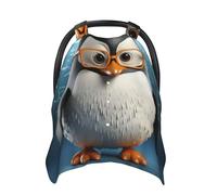 Housse de siège de voiture pour bébé, motif pingouin avec lunettes, multi-usages, respirante, pour maman, poussette douce, pare-soleil pour nouveau-né, cadeau de fête prénatale