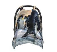Housse de siège de voiture pour bébé, motif pingouin marin, multi-usages, respirante, pour maman, poussette douce, pare-soleil pour nouveau-né, cadeau de fête prénatale