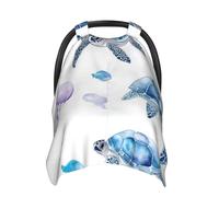 Housse de siège de voiture pour bébé motif tortues de mer à l'aquarelle, housse de siège auto pour bébé fille et garçon