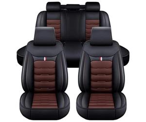 Housse De Siège De Voiture, pour Ford Edge C-Max Farris Ecosport Fiesta MK6 MK7 Ensemble Complet en Cuir Synthétique Premium,Protection de Siège Imperméable et Confortable,A