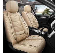 Housse de siège de Voiture pour Ford Kuga II 2012 2013 2014 2015 2016 2017 2018 2019, Couvre-Siège en PU Cuir, Imperméables Coussins de Siège Avant Et Arrière,Beige