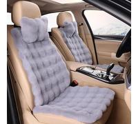 Housse de Siège de Voiture pour Nissan Pulsar 2014 2015 2016 2017 2018 | Housse De SièGe Auto ComplèTe En Fausse Fourrure De Lapin Hiver Coussin Peluche Bulle Universel Chaud Avec Oreillers Appui