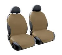 Housse de Siège de Voiture Universel Stretch Avant Paire Couverture Sièges Beige