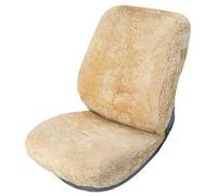 Housse de siège en fourrure d'agneau, beige
