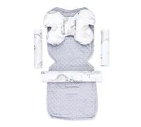 Housse de siège insert de landau - housse de poussette enfant ensemble avec protection de ceinture 75 x 35 cm éléphant