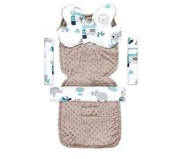 Housse de siège insert landau - housse de poussette enfant ensemble avec protection de ceinture 75 x 35 cm Afrique