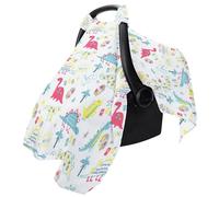 Housse de siège pour enfant - Sun Shade, Baby Carrier Canopy | Housse de siège en mousseline respirante en coton motif floral de dinosaure d'été, accessoire de voyage