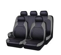 Housse de Siège pour Peugeot 301 307 308 308CC 308S 308SW 4008, Voiture Ensembles Housses de Siege Avant Arrière Coussin Cuir PU Couvre Appui-tête Protection,Grey- Full Set